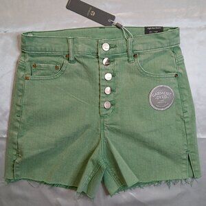 Tractor Raw Edge High Rise Denim Shorts - 0/25W
